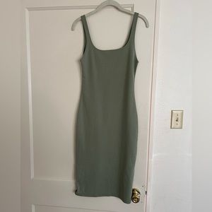 Zara bodycon midi dress green